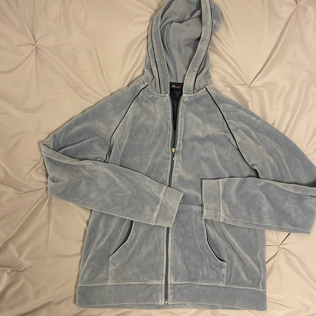 Velour Zip Up Hoodie